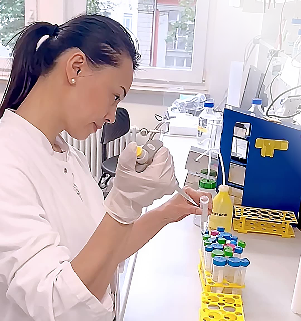 Researcher working in a laboratory